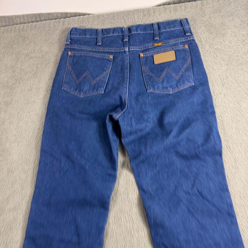 Wrangler 936PWD Cowboy Cut Slim Fit Blue Denim Jeans 31x34 Mens Straight Leg